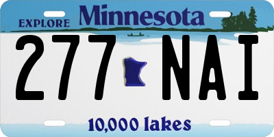 MN license plate 277NAI