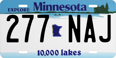 MN license plate 277NAJ
