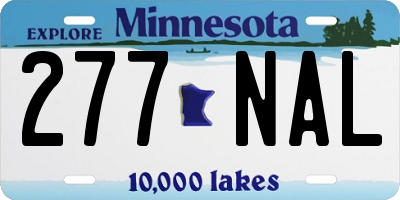 MN license plate 277NAL