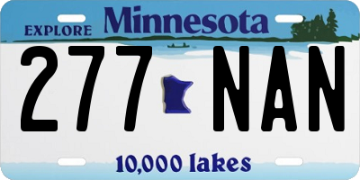 MN license plate 277NAN