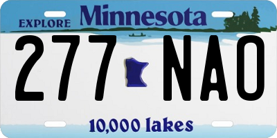 MN license plate 277NAO