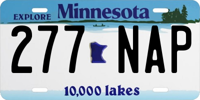 MN license plate 277NAP