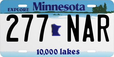MN license plate 277NAR
