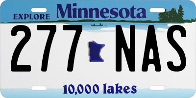 MN license plate 277NAS