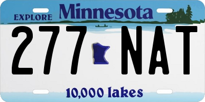 MN license plate 277NAT