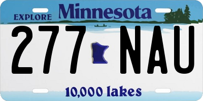 MN license plate 277NAU