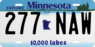 MN license plate 277NAW
