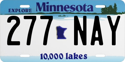 MN license plate 277NAY