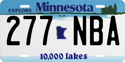 MN license plate 277NBA