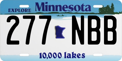 MN license plate 277NBB
