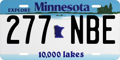 MN license plate 277NBE