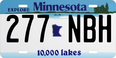 MN license plate 277NBH