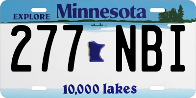 MN license plate 277NBI