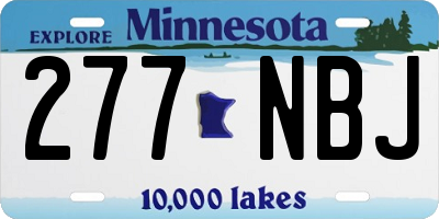 MN license plate 277NBJ