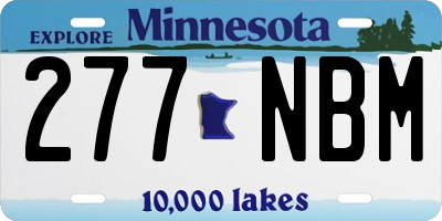 MN license plate 277NBM