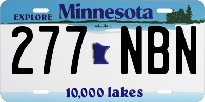MN license plate 277NBN