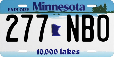 MN license plate 277NBO