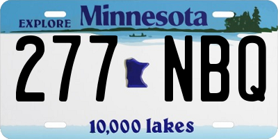 MN license plate 277NBQ