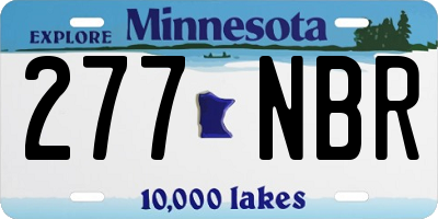 MN license plate 277NBR