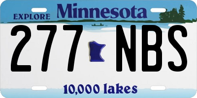 MN license plate 277NBS
