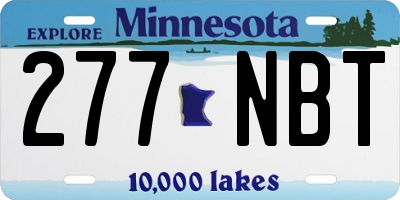 MN license plate 277NBT