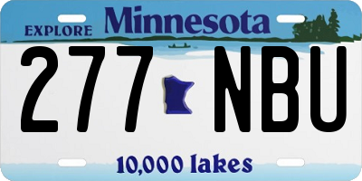 MN license plate 277NBU