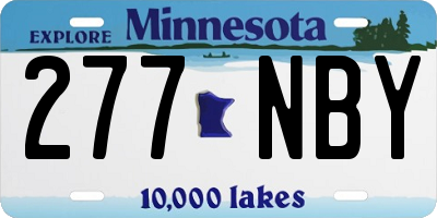 MN license plate 277NBY