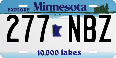 MN license plate 277NBZ