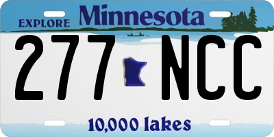 MN license plate 277NCC