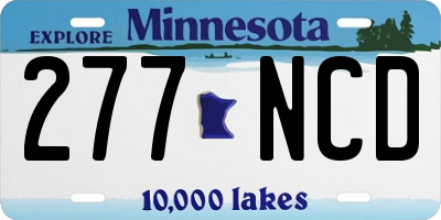 MN license plate 277NCD