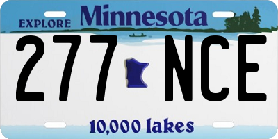 MN license plate 277NCE