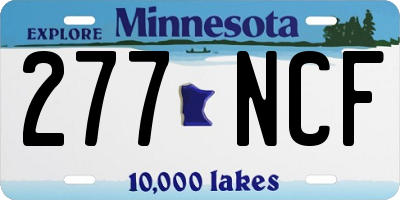 MN license plate 277NCF
