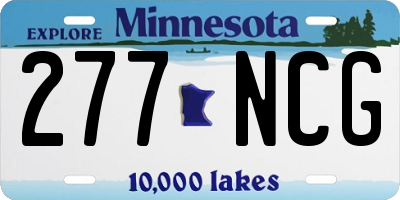 MN license plate 277NCG