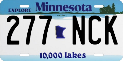 MN license plate 277NCK