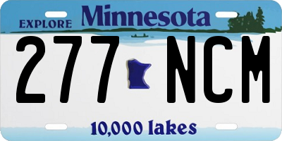 MN license plate 277NCM