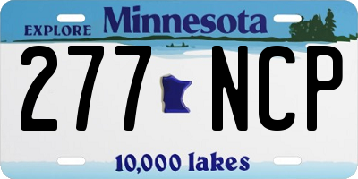 MN license plate 277NCP