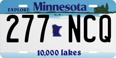 MN license plate 277NCQ