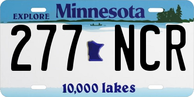 MN license plate 277NCR