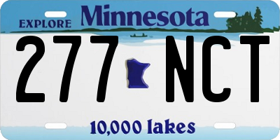 MN license plate 277NCT
