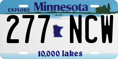 MN license plate 277NCW