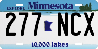 MN license plate 277NCX