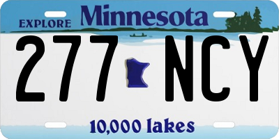 MN license plate 277NCY