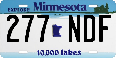 MN license plate 277NDF