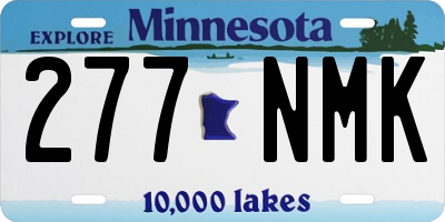 MN license plate 277NMK