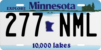 MN license plate 277NML