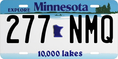 MN license plate 277NMQ