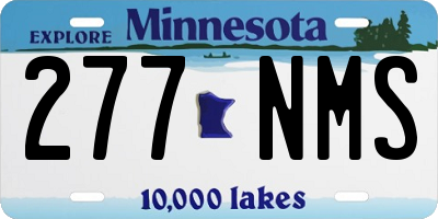 MN license plate 277NMS