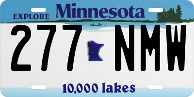 MN license plate 277NMW