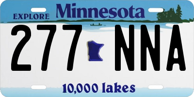 MN license plate 277NNA