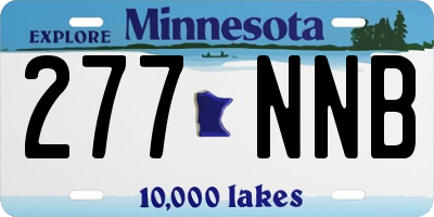MN license plate 277NNB